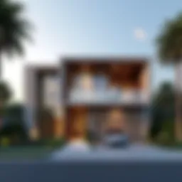 Stunning exterior view of Ahmad Creek Residence highlighting modern architecture