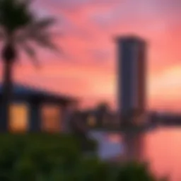 Stunning view of One Za'abeel at sunset