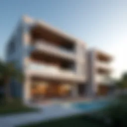 Stunning exterior view of Paramount by Damac showcasing modern architecture