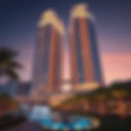 Stunning architectural view of Sahara Towers showcasing modern design