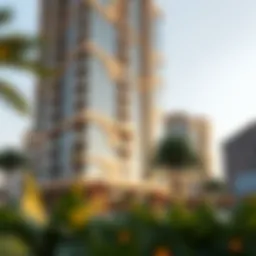 Exterior view of Zaya Hameni Tower showcasing its architectural design